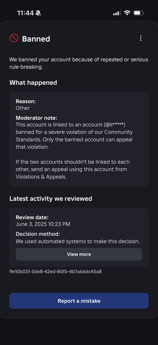 _draconite1's tweet photo. WHY DOES ROBLOX STILL HAVE THIS PROBLEM WITH THE ENTFORCEMENT BANS OR IP BANS. THIS HAPPENED LAST YEAR AND WERE IN 2026 NOW.
Why did I get terminated for something that happened a year ago. 

I don’t even know the account that I’m linked with. Perfect. https://t.co/BALhivsbsZ