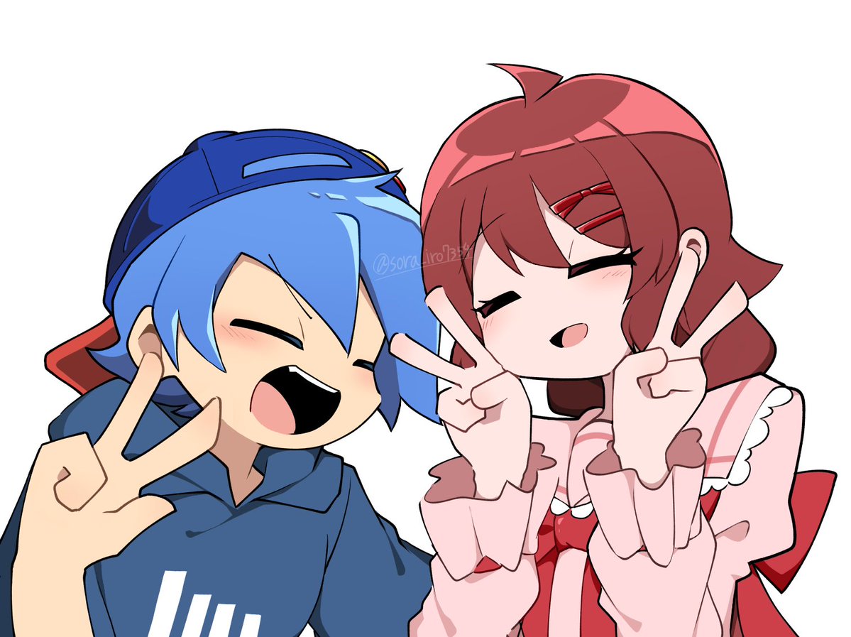 FNF_peacefuldays_AU ←初描き(一年前) 今→