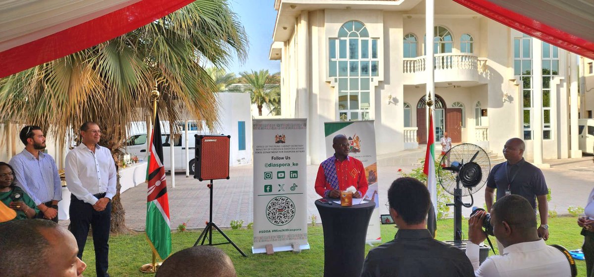 Kenya_Dubai's tweet photo. H.E. Amb. Kenneth Nganga of @abudhabi_kenyaE applauded the community for boldly investing in the UAE, emphasizing that the success of Kenyans in the diaspora continues to play a vital role in strengthening Kenya’s economy through remittances. https://t.co/cJvnCO8ej2