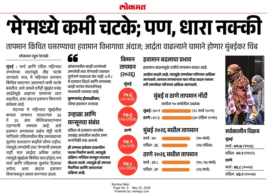 shetty_athreya's tweet image. Discussed on outlook for #Mumbai for this month in Lokmat today.

Temps to mostly hold at seasonal levels, humidity to be main feature..

Thanks to @Lungase_Sachin for taking my inputs