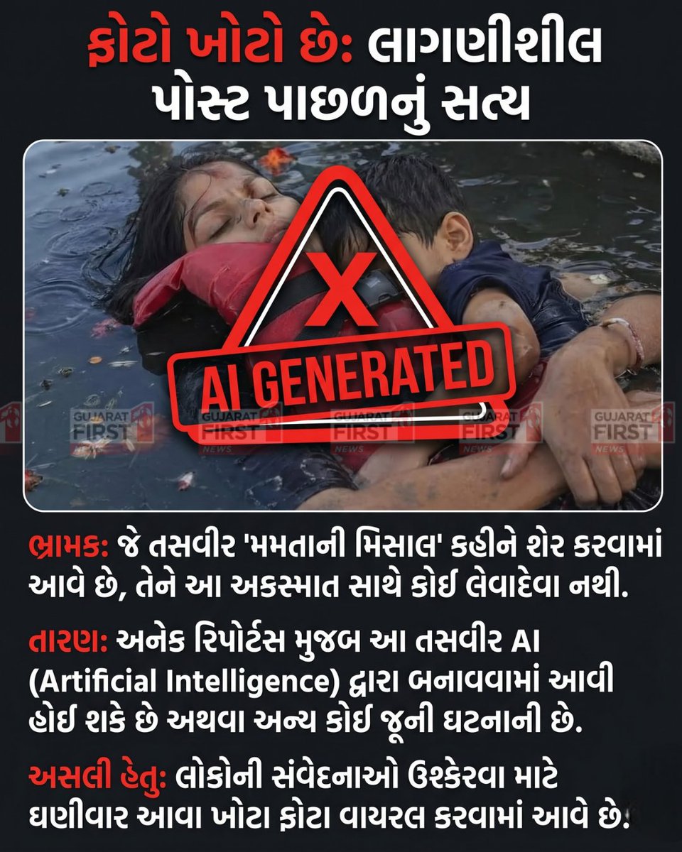 GujaratFirst's tweet image. બરગી ડેમ અકસ્માતનું અસલી સત્ય: વાયરલ ફોટો પાછળની હકીકત | Bargi Dam Accident Fact Check: શું વાયરલ ફોટો સાચો છે?
#FactCheck #BargeeDam #JabalpurNews #SocialMediaRumors #FakeNewsAlert #BargeeCruiseAccident #Information #GujaratiInformation #JDGujarati #Trending