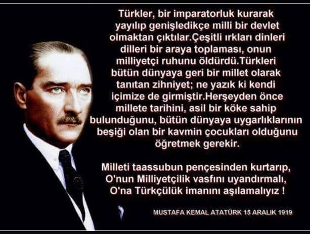 Bizim özümüz TÜRK kültürümüz TÜRK Önderimiz Mustafa Kemal ATATÜRK 🇹🇷 
#NeMutluTürkümDiyene🇹🇷 
#NeMutluTürkümDiyebilene
İLELEBET CUMHURİYET ♾️🇹🇷 
İLELEBET ♾️ 
Mustafa Kemal ATATÜRK 🇹🇷