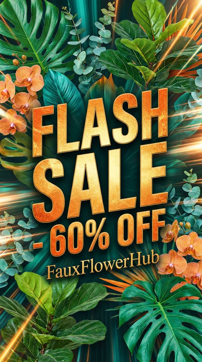 42zn11Bx3E31291's tweet image. FLASH SALE: Stop the plant-killing cycle. Our premium botanical collection is now up to 60% OFF. Shop at fauxflowerhub.com/collections/all #HomeDecor #FlashSale #FauxPlants