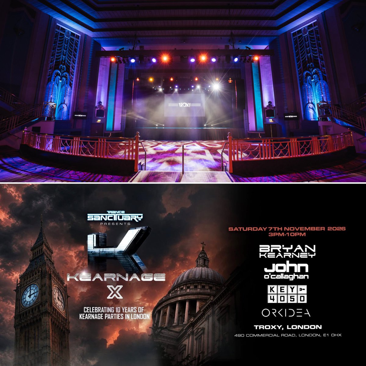 TranceSanctuary's tweet photo. We are down to the last 10 Release 2 tickets for Trance Sanctuary presents @kearnagerec X on the 7th November in London. 

To join us visit https://t.co/XY9bRyUDDP

#trance #trancefamily https://t.co/9k8L7pzIdB