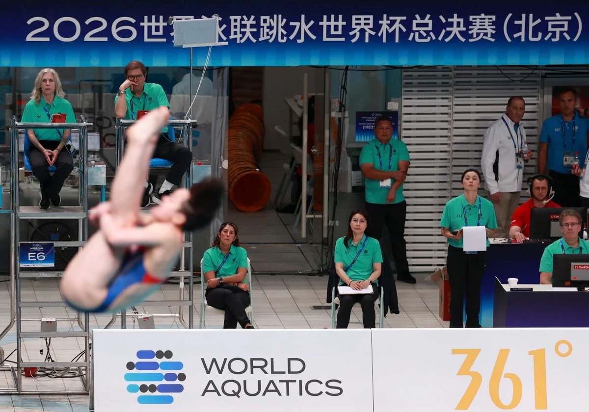 BeijingEvening's tweet image. 跳水世界杯女子三米板，冠亚军全部 GET！
China swept gold and silver in the women's 3m springboard final at the World Aquatics #Diving World Cup 2026 Super Final in #Beijing on May 3. Chen Jia took the gold, Chen Yiwen claimed the silver. #WorldAquatics