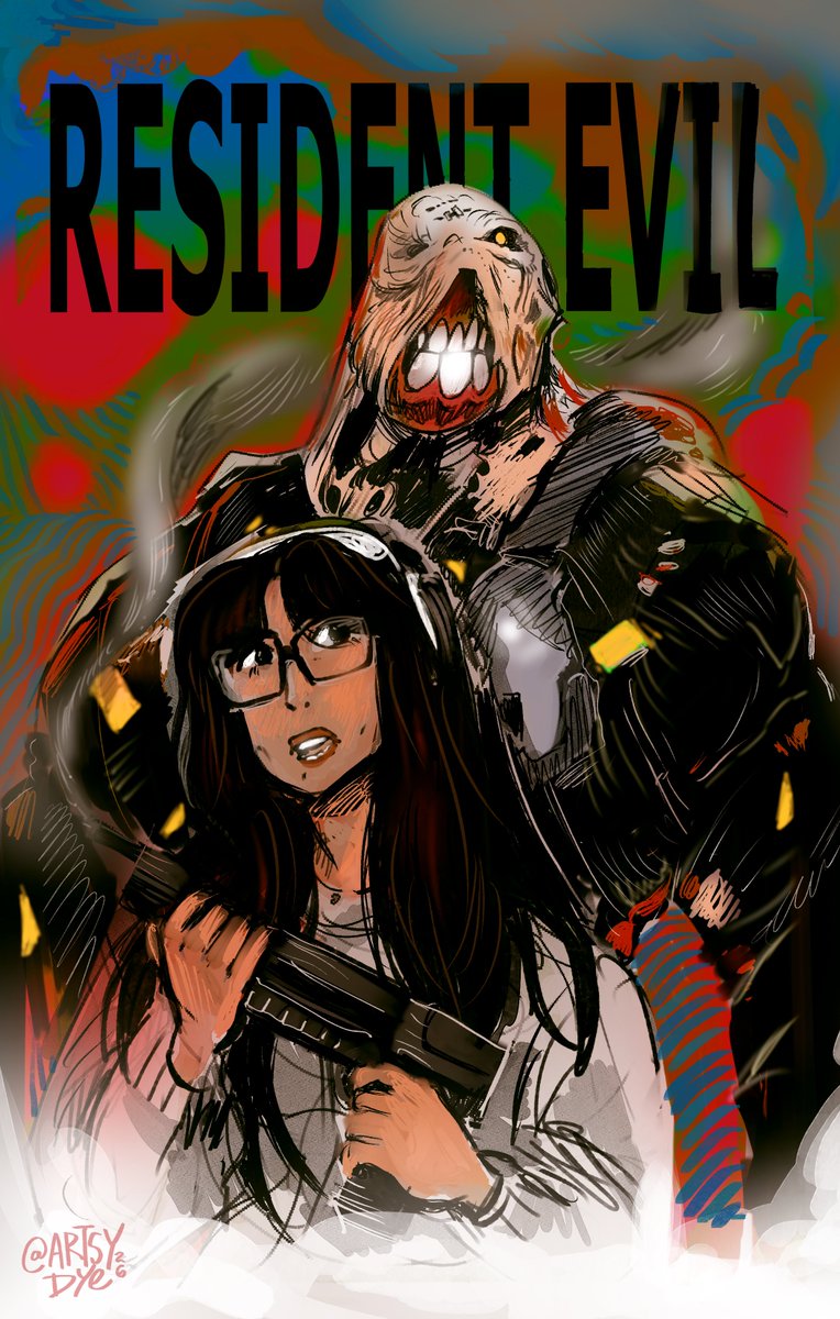 [RaE]sident evil
art during streams 

<a href="/Valkyrae/">RAE</a> #ResidentEvil #ValkyraeArt