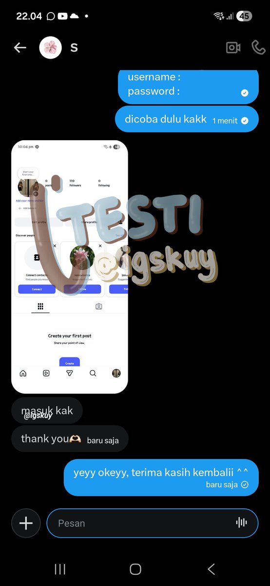 L, jual acc ig 400+ testi tweet media