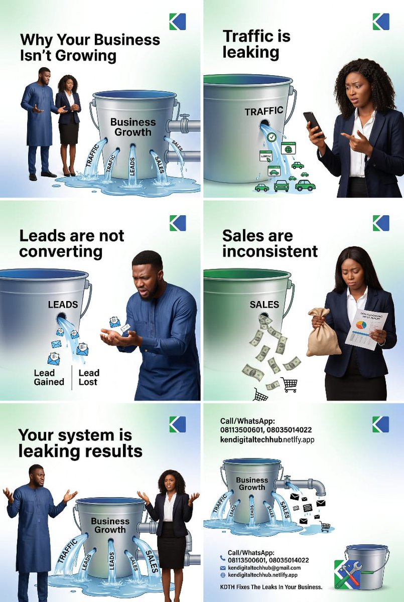 hub_ken82312's tweet image. If your business isn’t growing the way it should, chances are your traffic is slipping through the cracks… and that’s money walking away quietly.

#BusinessGrowth #DigitalStrategy #LeadGeneration #OnlineVisibility #MarketingSolutions #ConversionMatters #GrowYourBrand #Kdth