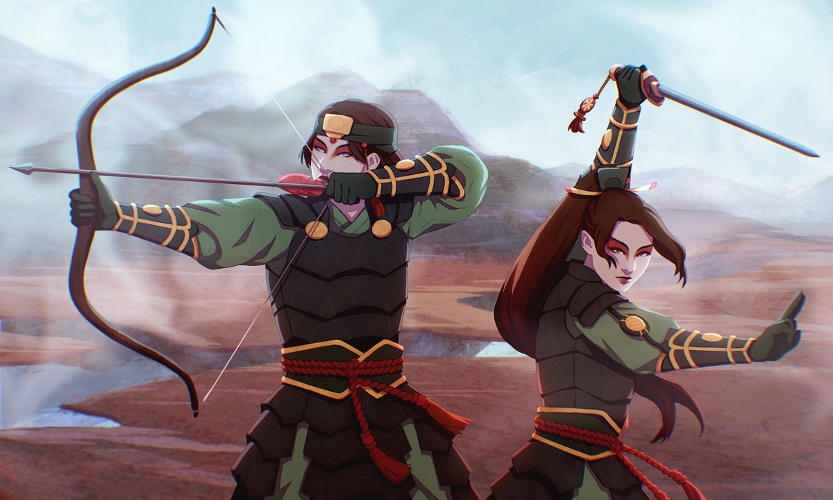lus_khuu's tweet photo. of my old art, i still love this one.
 
kyoshi sokka and ty lee, my beloveds. https://t.co/dXEjTcnOqV