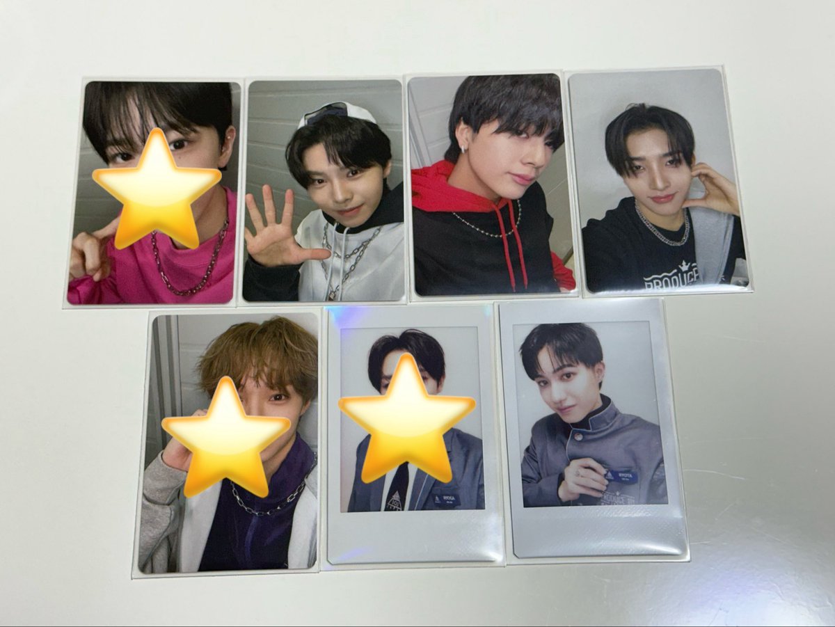 n_nnst's tweet photo. PRODUCE101JAPAN 日プ新世界 タワレコ 交換

【譲】甲斐、櫻井、堀野、石田

【求】西﨑柊（なんでも）

郵送のみ

お気軽にリプもしくはDMお願いします

#日プ新世界交換 #新世界交換 https://t.co/a3ZXiZYoUo