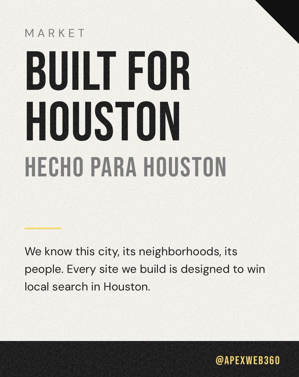 ApexWeb360's tweet photo. If your customers search in English and Spanish… your business should show up in both.
That’s where we come in.
#BilingualSEO #HoustonBusiness #SEO #Marketing #ApexWeb360 https://t.co/qqA6JLT3Wr