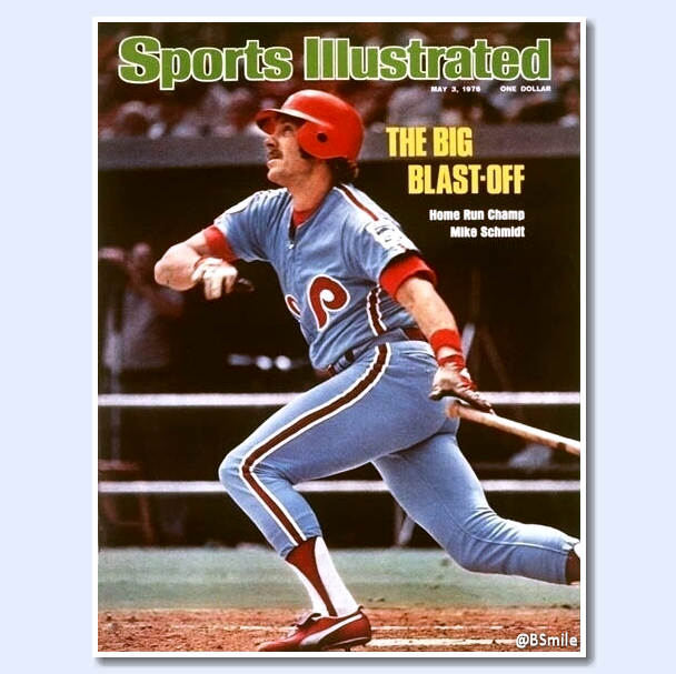 BSmile's tweet image. "The Big Blast-Off - Home Run Champ Mike Schmidt" (Sports Illustrated - May 3, 1976) #MLB #Phillies #Baseball #History #RingTheBell