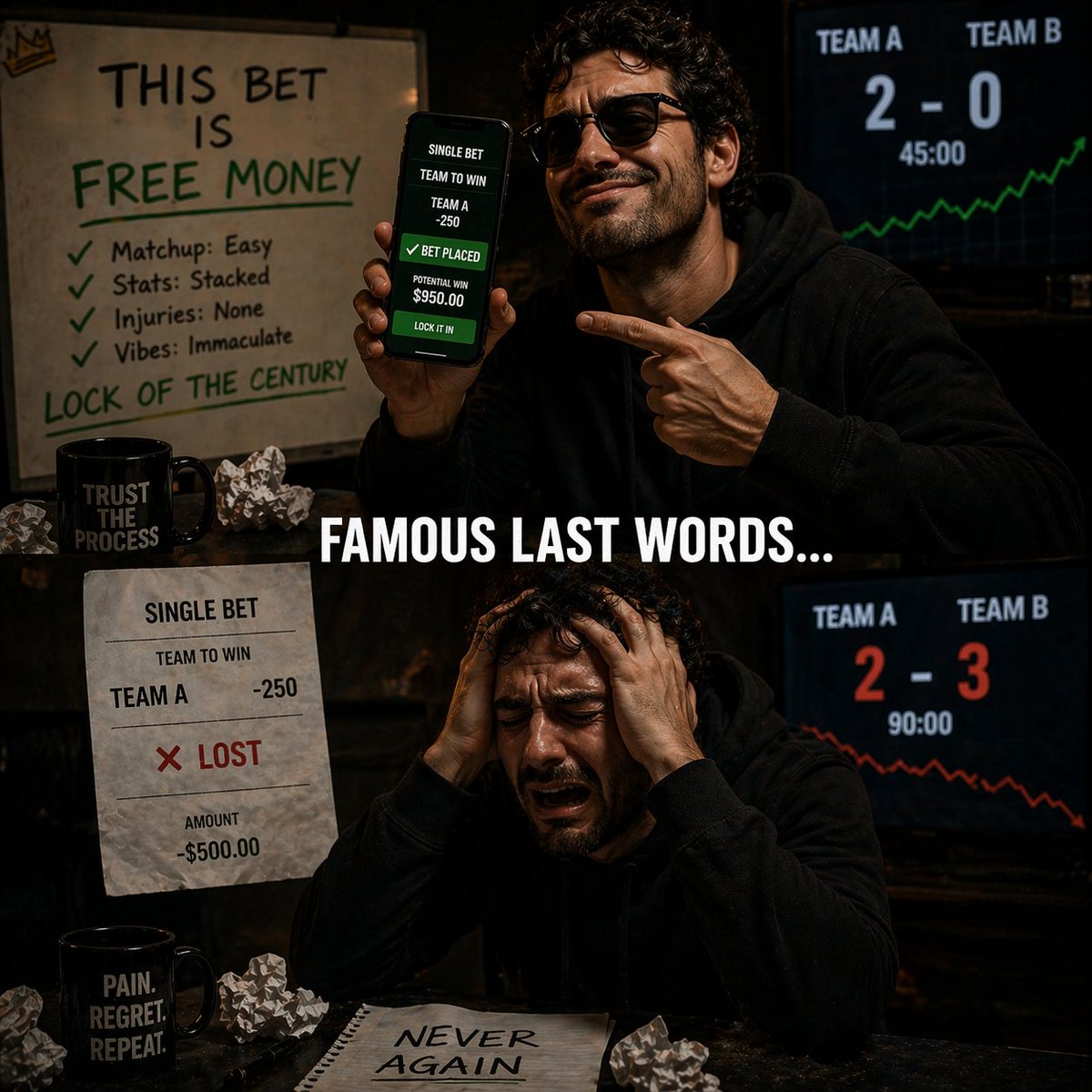 WhitmoreCl69813's tweet image. Lock of the century instant loss 🤣

VISIT OUR STORE~!

LINK in the BIO🍀

#MADWAGER #streetwear #streetstyle #fashionbrand #betonyourself #streetwearcommunity #limiteddrops #weeklydrops #hype#bettingcommunity #sportspicks  #winningpicks #systembetting #sportsfans #MLB #NBA #NHL