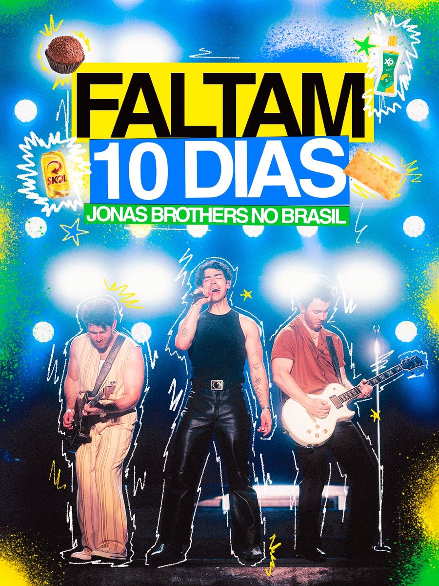 🚨 | CONTAGEM REGRESSIVA INICIADA! 

Faltam apenas 10 dias para vivermos um dos momentos mais aguardados pelos fãs brasileiros, o retorno dos Jonas Brothers ao Brasil 🇧🇷✨

A contagem regressiva já começou, e a expectativa só aumenta para uma noite que promete ser inesquecível,