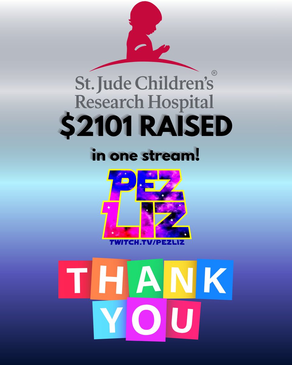 pezliz's tweet image. Last night, we crushed my initial goal in the first 20 minutes! @StJudePLAYLIVE has another $2101 thanks to everyone! The #3DPrinting community on Twitch is supportibe &amp;amp; amazing!  Don't let anyone tell you otherwise. #stjudeplaylive