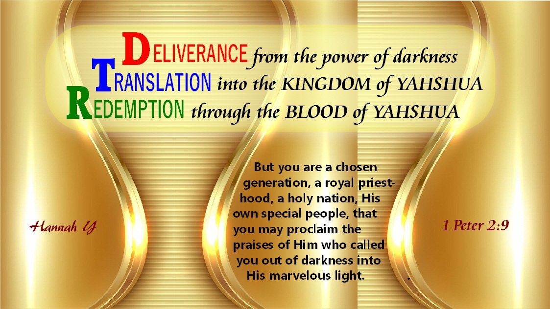HannahY56567625's tweet image. #JESUS
YAHOVAH can deliver u fr power of darkness, sets u FREE thru YAHSHUA, HIS SON, redeemed by HIS BLOOD, convey u into HIS KINGDOM of LIGHT!

Let Not yr life b trapped in darkness!

Repent all yr sins, b forgiven, recv ETERNAL LIFE fr YAHSHUA!

HOPE
youtu.be/CQW8mnh325w