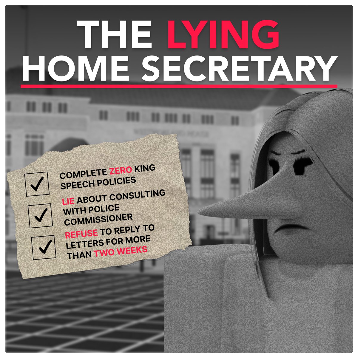 RBXUnionists's tweet photo. 🚔⚫Rabid Reba, the Home Secretary, has failed to complete any King Speech Policy within a month. She has also lied about collaborating with the Police Commissioner to secure votes and has ignored letters from parliamentarians, instead shifting blame elsewhere. https://t.co/KEFAQliX2D