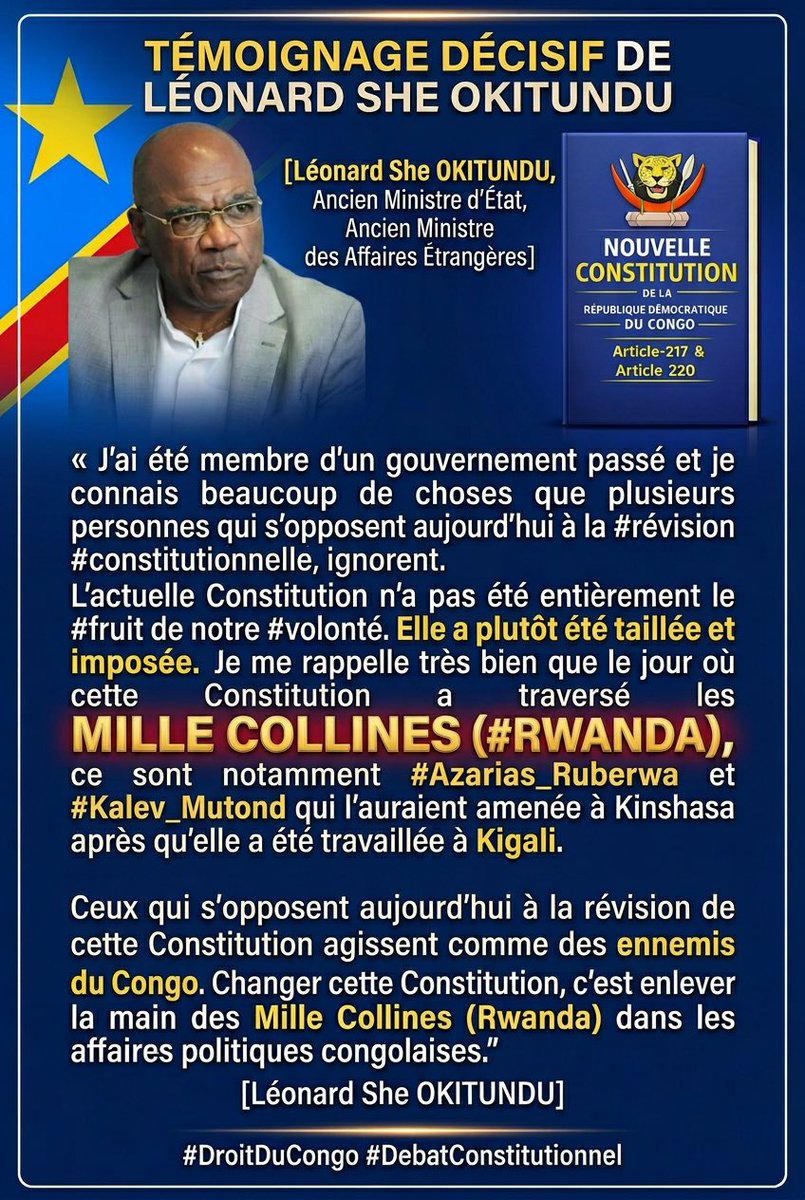 « J'ai été membre d'un gouvernement passé et je connais beaucoup de choses que plusieurs personnes qui s'opposent aujourd'hui à la #révision #constitutionnelle, ignorent. 

L’actuelle Constitution n’a pas été entièrement le #fruit de notre #volonté. Elle a plutôt été taillée et