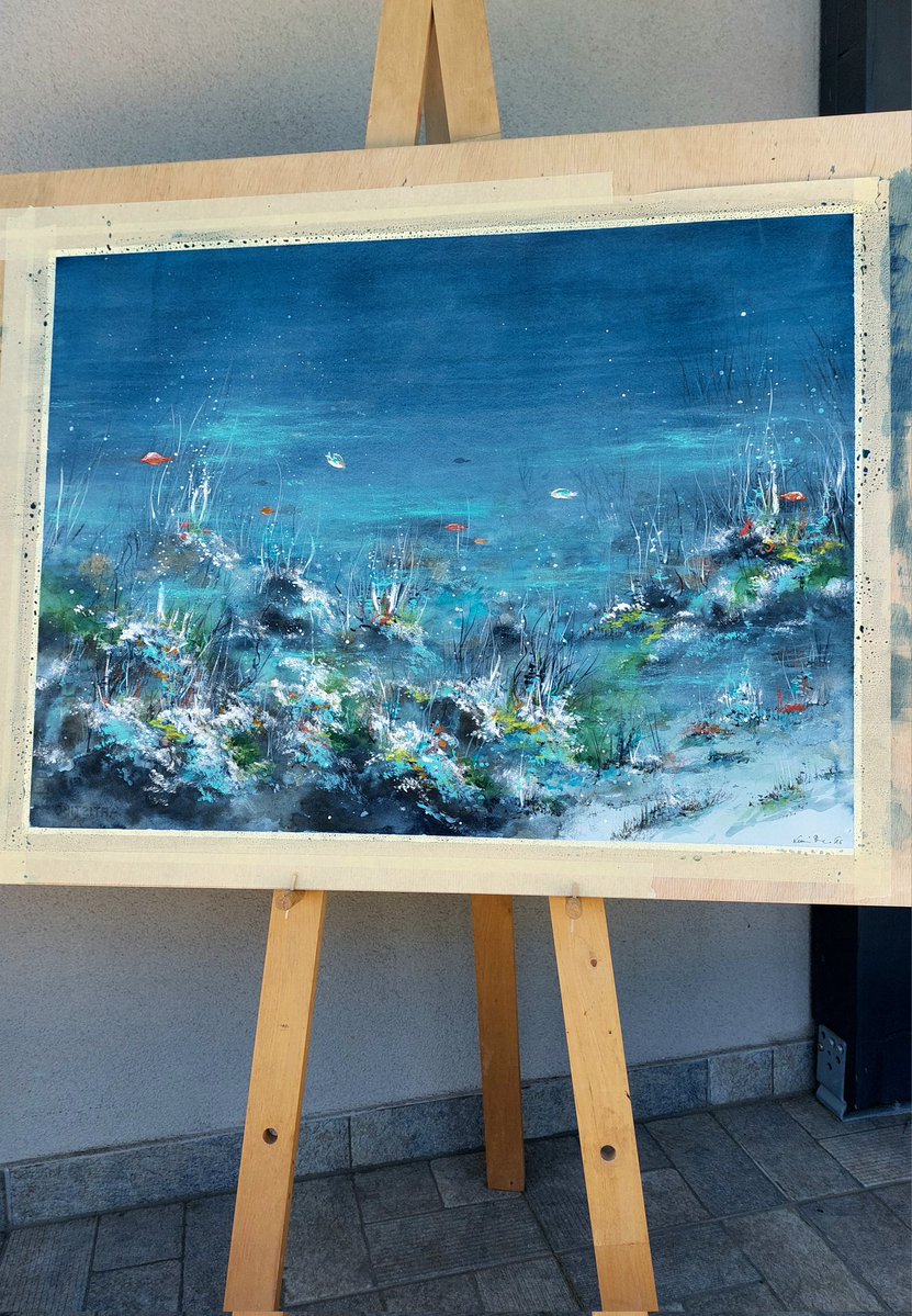 kocsi_erika's tweet image. The finished work.
My #watercolor #painting. #art #sea #Marinelife #nature #fishes