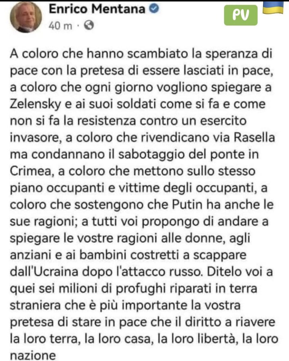 Cris_quella's tweet photo. Enrico Mentana perfetto 👏👏👏👏👏👏👏 https://t.co/5dugc09CNZ