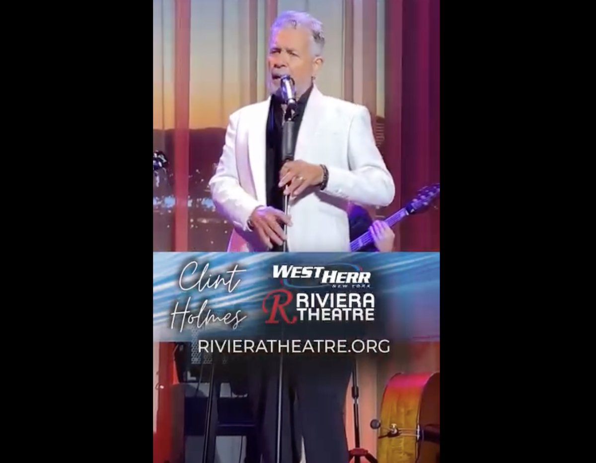 BMHOF62's tweet photo. CLINT HOLMES - Sunday MAY 17th - He's coming to The West Herr Riviera Theatre! Buffalo Music Hall of Fame inductee  - Class of 2000 - Right here in WNY - for a special birthday celebration!  Get Your tickets at the Riviera Theatre! https://t.co/4N1l4Qb3II