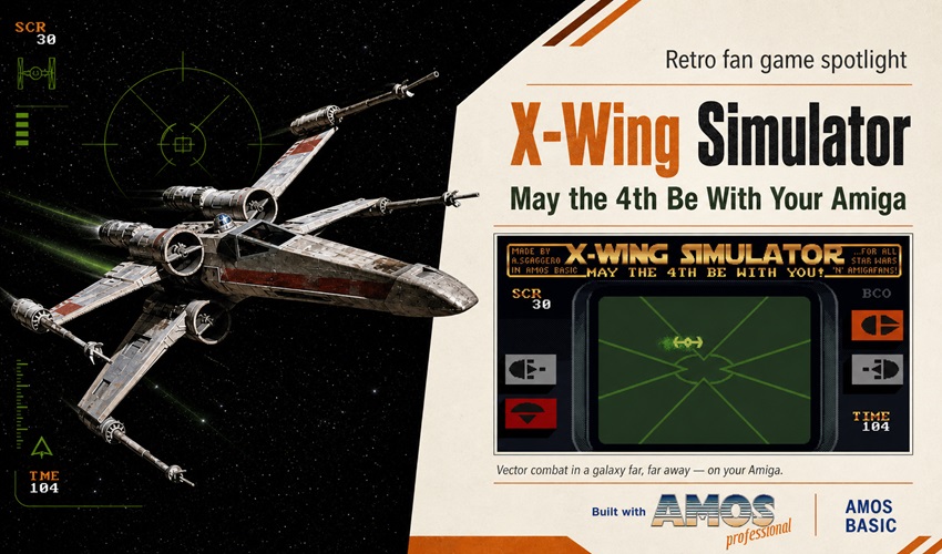 Classic Amiga gets a Star Wars tribute with X-Wing Simulator generationamiga.com/2026/05/03/cla… #starwars #amiga #commodore