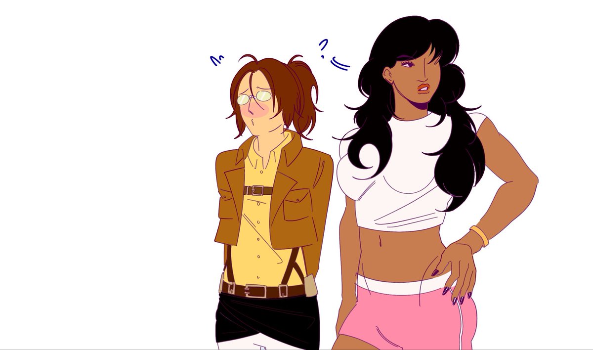 jaukr0_j's tweet image. rip #hange u would have loved #MeganTheeStallion sorry for the random doodle LOL

#aot #hanji #ハンジ・ゾエ