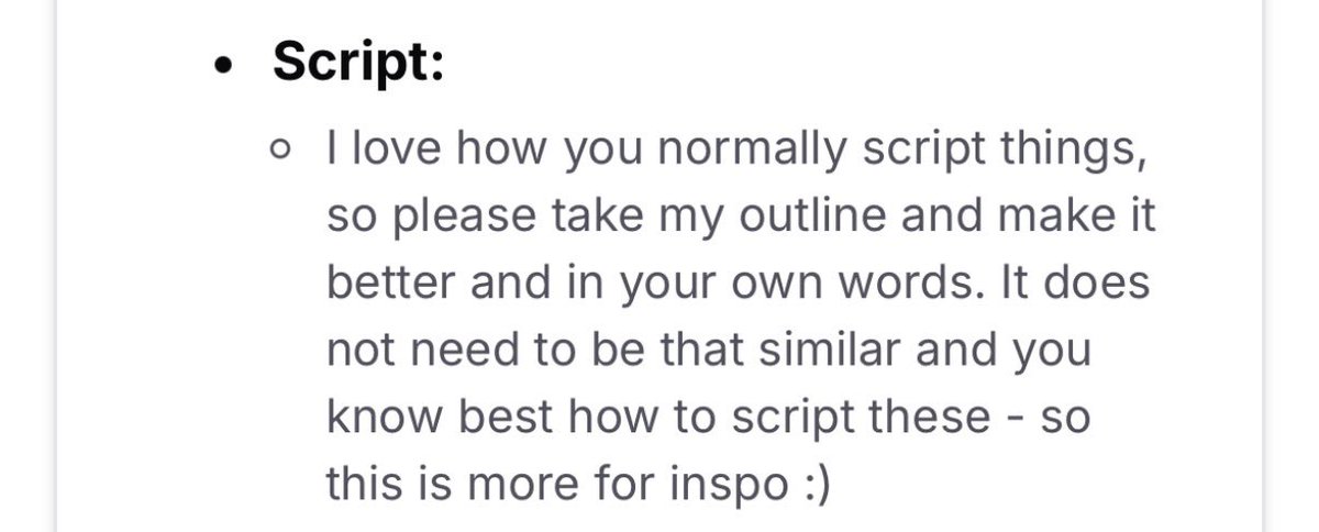 ugcshannonsoph's tweet image. Opened a brief from a repeat client and realized this is what it looks like to be a partner vs. just a creator.

When you take the time to invest into scripting, not just filming, brands notice. And when you gain a brand’s trust? Creativity has more room.

#ugccreator #ugc