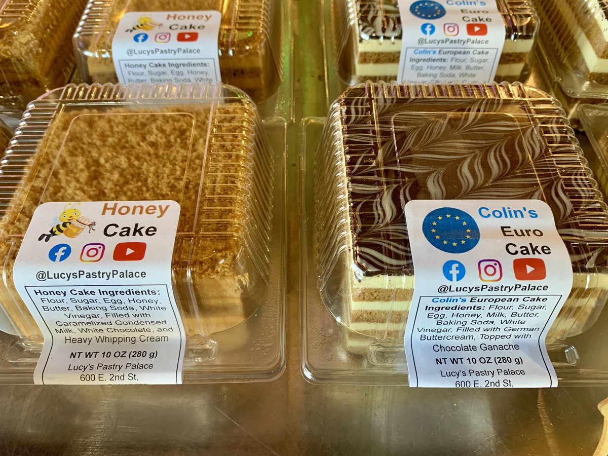 LucysPastry's tweet photo. Happy Sunday, sweet friends! ☀️🍯🍫

Rise and shine with a smile and something delicious from Lucy’s Pastry Palace! Whether you’re craving a slice of our fluffy #HoneyCake drizzled with caramelized goodness, a rich Colin’s Euro Cake, a classic #CarrotCake, or our decadent #GermanChocolateCake, we’ve got your Sunday vibes covered.

Craving cookies? Our Dulce de Leche, Nutella Chocolate, and #Vegan #ChocolateChip cookies are fresh and irresistible! Don’t miss the #Kolachky (apricot, raspberry, poppy seed & more), Almond & Coconut #Macaroons (gluten-free options too!), and so much more.

Treat yourself or pick up something special for the family — because every Sunday deserves a little extra sweetness!

 💕
📍 Lucy’s Pastry Palace at 2nd Street Market, 600 E. 2nd St. Dayton, Ohio

Stop by today — we’re smiling and baking just for you! 🥐❤️

Tag your pastry partner and tell us in the comments: what’s your Sunday treat of choice? 👇

#LucysPastryPalace #SundaySweets #FreshBaked #ColumbusEats #HoneyCakeLove #VeganTreats #GlutenFreeGoodies
