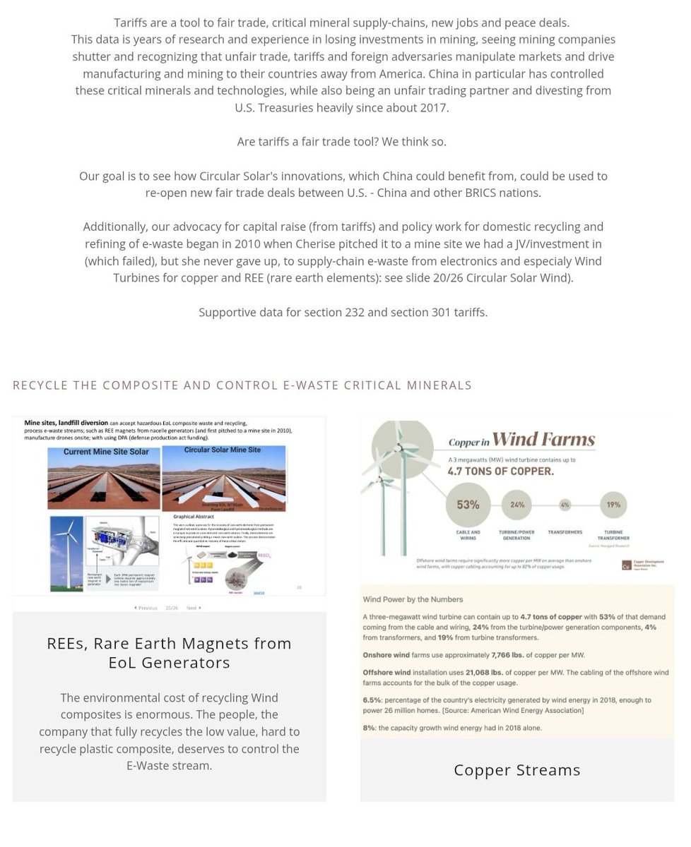 circularsolar1's tweet image. #ResponsibleMining solutions for critical mineral mining are available  to @intel @nvidia @Dell chips.

Policy supportive of the Circular Economy (urban mining) recycled e-waste (image 2)

#Innovation for recycling EoL Wind (composite waste) for e-waste streams #REEs to #Copper