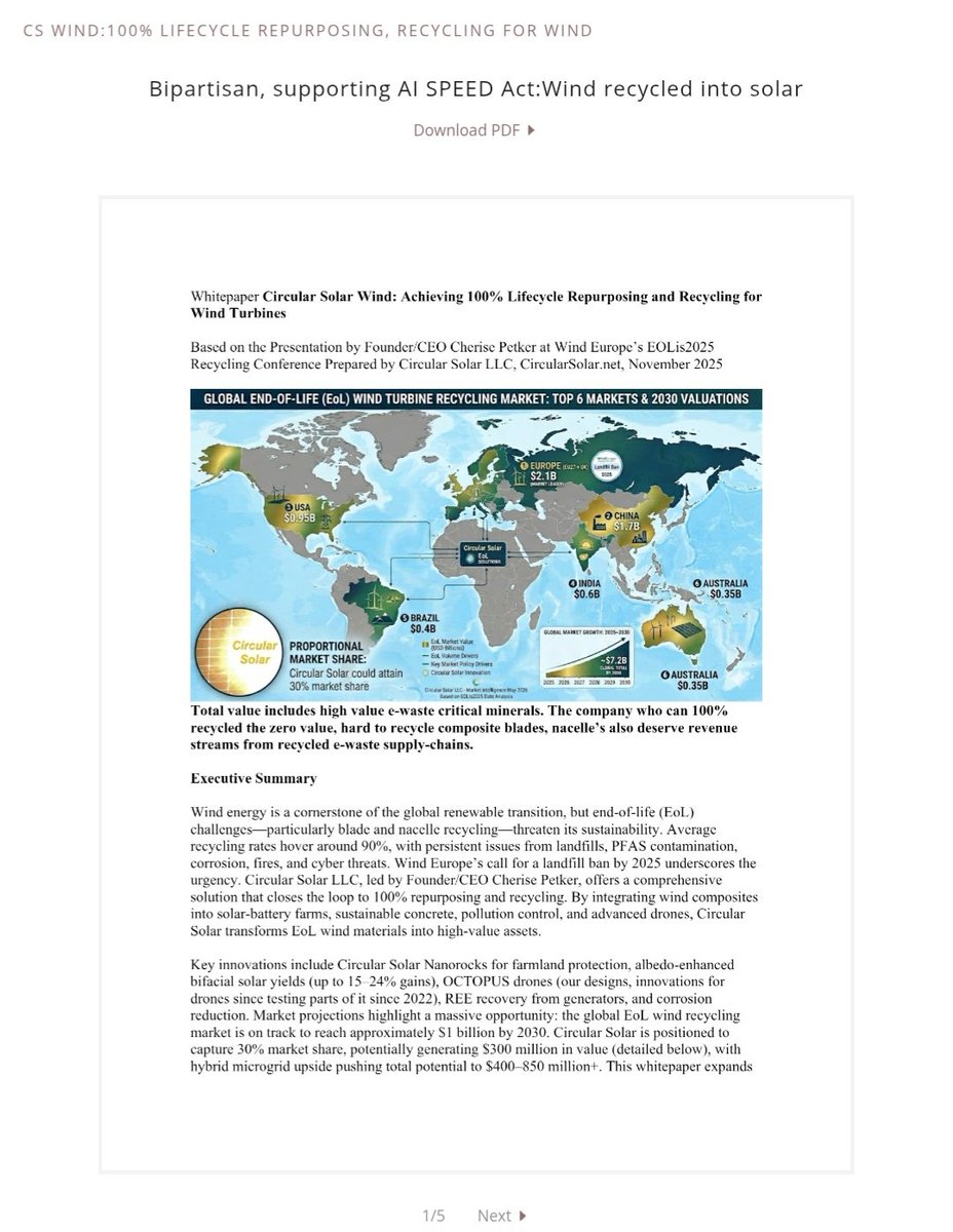 circularsolar1's tweet image. #ResponsibleMining solutions for critical mineral mining are available  to @intel @nvidia @Dell chips.

Policy supportive of the Circular Economy (urban mining) recycled e-waste (image 2)

#Innovation for recycling EoL Wind (composite waste) for e-waste streams #REEs to #Copper