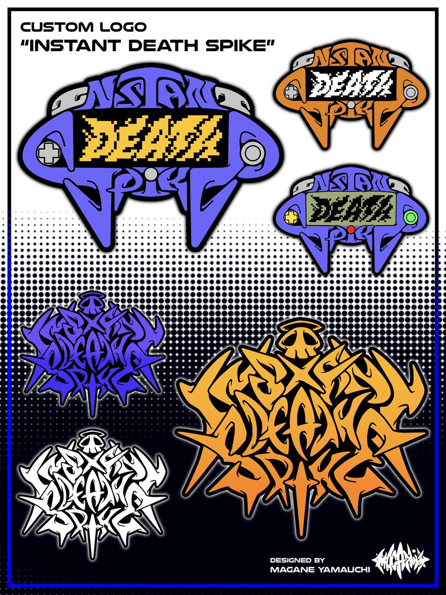 masahikoyamauci's tweet photo. [ Commission Work ]
I designed two logos for the US-based band “Instant Death Spike.”
Custom logo commissions are open! DM me if you’re interested. https://t.co/MV7xchtwvu