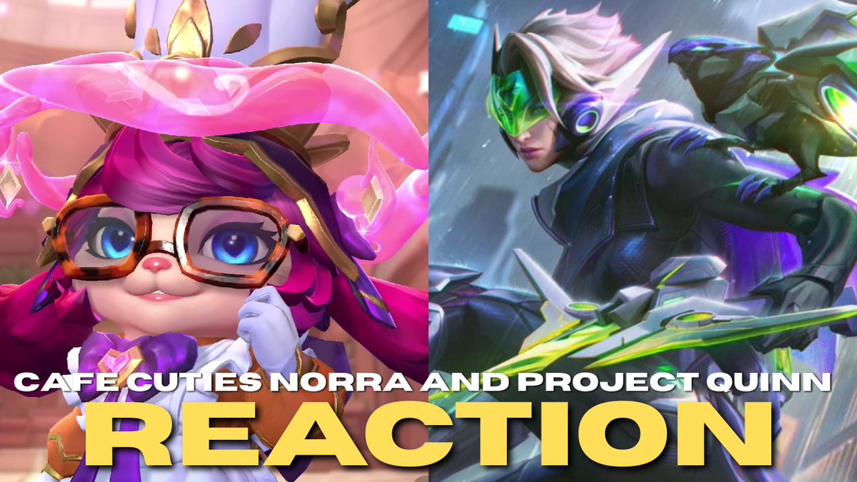Back after so long cause life. We are reacting to the Cafe Cutie Norra skin ANNND Project Quinn on PC League cause why not a two for one type beat. #wildrift

Watch here:
youtu.be/1ONJmgftYdo