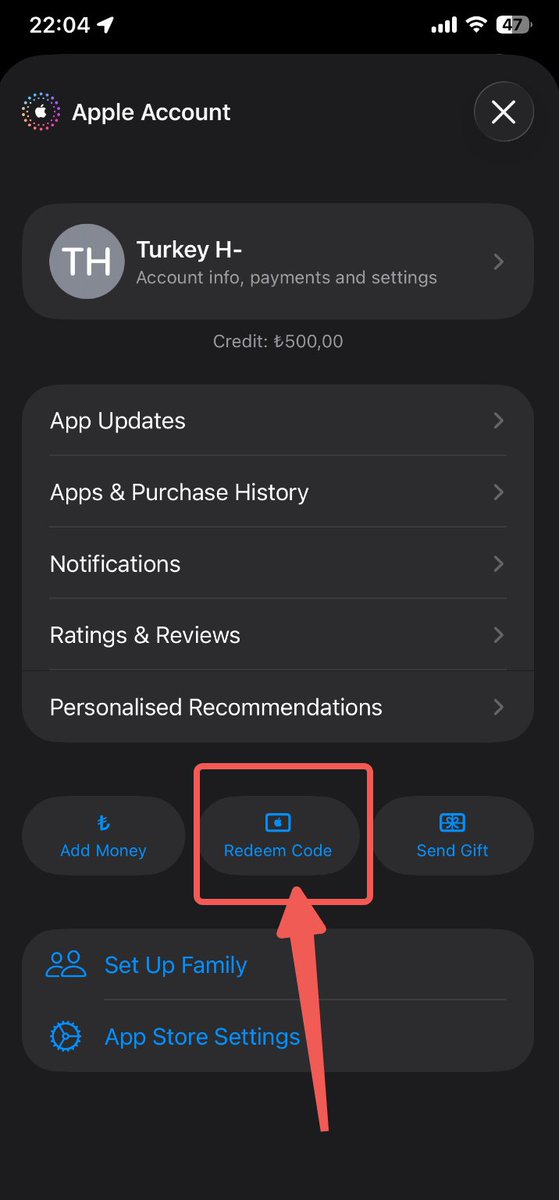 土区 App Store 兑换成功显示余额
