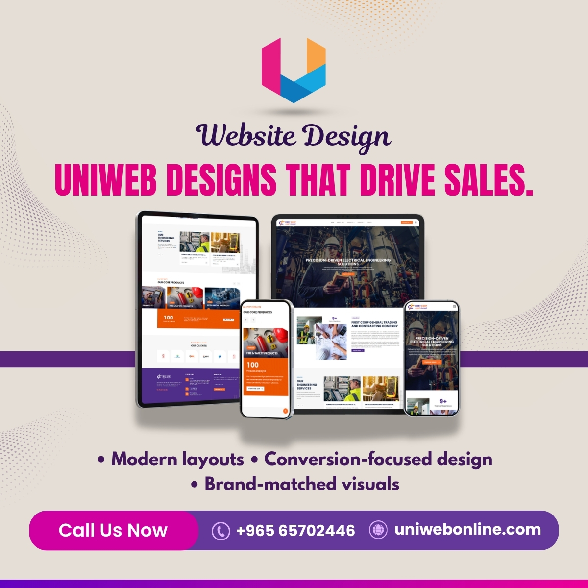 uniweb008's tweet image. A great website builds trust &amp;amp; boosts conversions.
Uniweb designs modern, brand-focused websites that turn visitors into customers 

📞 +96565702446 | 🌐 uniwebonline.com
✉️ contact@uniwebonline.com
#WebsiteDesign #WebDevelopment #DigitalGrowth #Uniweb