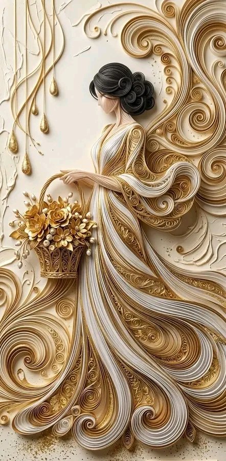 The Art of Elegance: A Sculptural Paper Quilling Masterpiece - PromptGather image 1