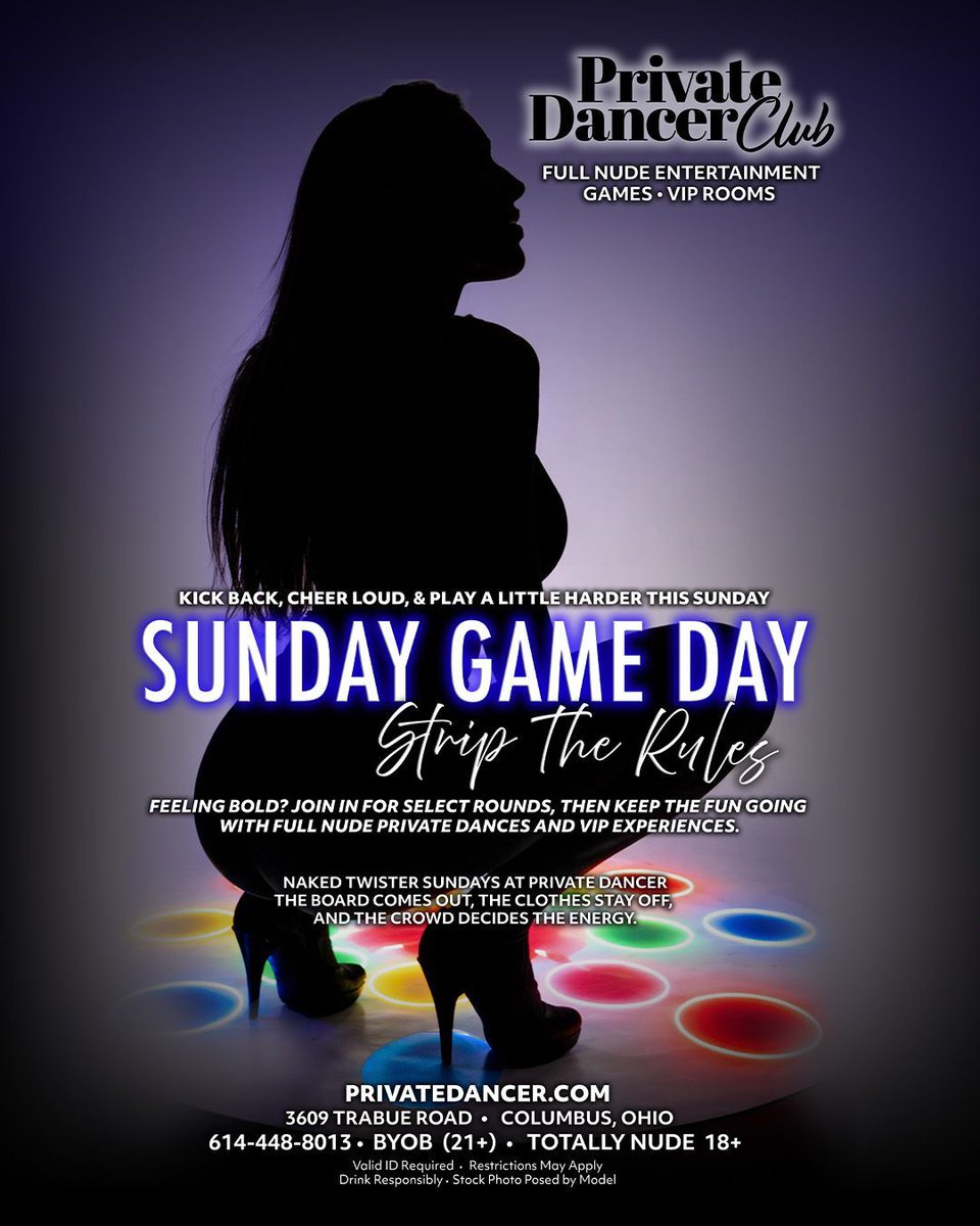 PrivateDancerOH's tweet image. Sunday is for bold moves.
Step onto the board or sit back and enjoy the show.
Either way, Strip the Rules starts here.
#PrivateDancerColumbus #ColumbusOhio #GameDayFun #18Plus 😈
