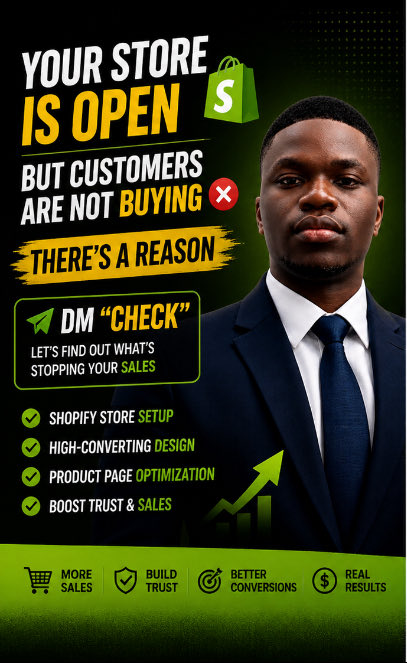 OlamilekanAke15's tweet photo. 🔗 https://t.co/TBP5naY8S3

#shopifyexpert #shopifystore #ecommercebusiness
#dropshippingstore #onlinebusinessowner
#shopifyhelp #ecommercehelp #businessgrow https://t.co/XwXNehFiqU