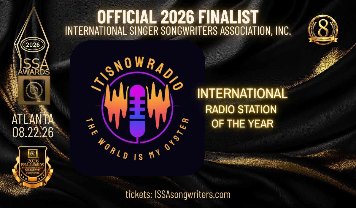 itisnowpod's tweet image. @followers Overwhelmed and a massive thanks for all your support. International Singer Songwriters Association 2026 Finalist for the 3rd year running. Well done to all Finalist in same category as all trying to do the same is get all you #musicians #singersongwriter heard out