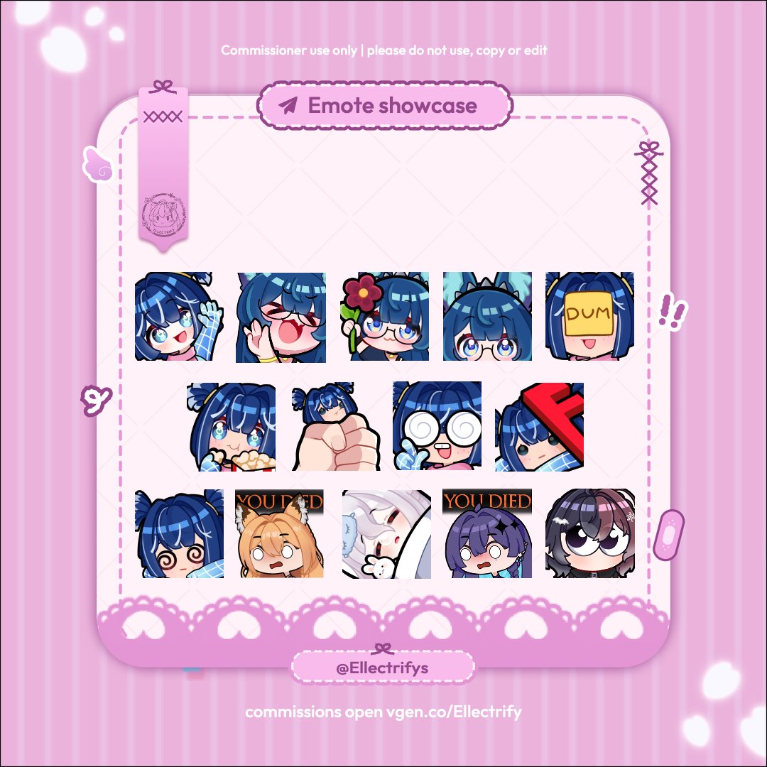 Ellectrifys's tweet photo. ‼️Emergency comm opening‼️

Due to personal issues I'll be opening Icon/headshot and Emote comms!
Everything is currently 10% off!

* Icon: 36€
* Emotes: 9€

Bundle discount for Emotes is still available and will also get the 10% off!

↻  +  ♡︎ super appreciated! https://t.co/qg8W4bgh9e