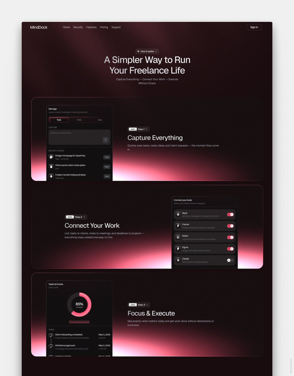robinspells's tweet image. 'How it works' section design

#webdesign #saas #uiux