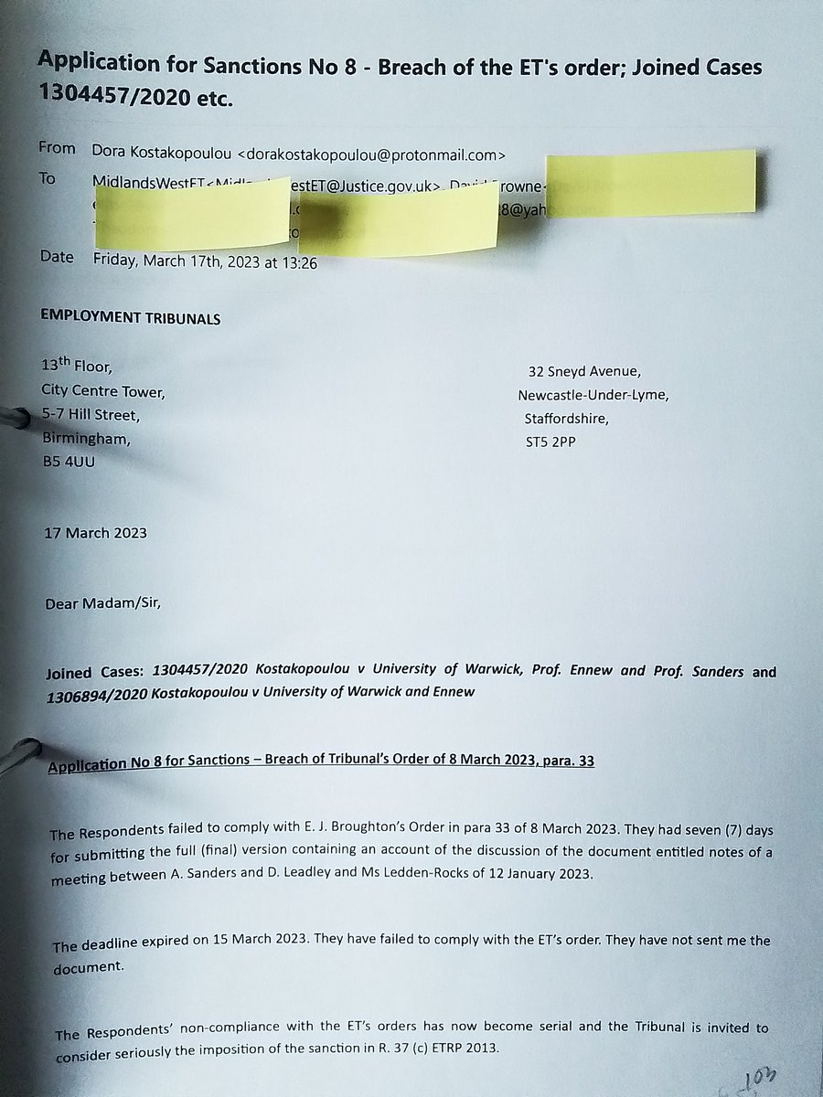 d_kostakopoulou's tweet image. More applications which Warwick University &amp;amp; D. Browne (@SHMAlegal) wished to be certified as totally without merit! And how could EJ Camp resist their wishes? Legal procedures are weaponised against LIPS who dare to challenge wrongdoing! Protection &amp;amp; cover up. 
@AJogee #rights