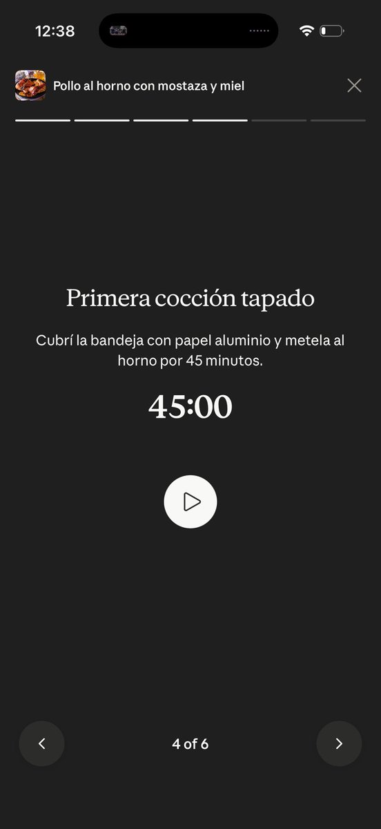 agustinanfosso's tweet photo. Hace unos días descubrí algo que no sabía que necesitaba que es el cooking mode en Claude. 

Pregúntenle sobre una receta y les abre un paso por paso con timers para cocinar que viene genial👌🏼 https://t.co/akFbS3jTeV