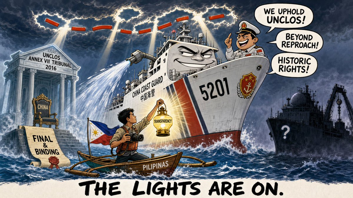 GordianKnotRay's tweet image. 🇨🇳@Chinaembmanila's latest gaslighting of the 2016 Arbitral Award

Rear Admiral @jaytaryela did what the 🇵🇭#Philippines has been doing consistently &amp;amp; effectively: he 🔦 shone a light on Chinese maritime aggression &amp;amp; called out unilateral actions in waters where China's legal