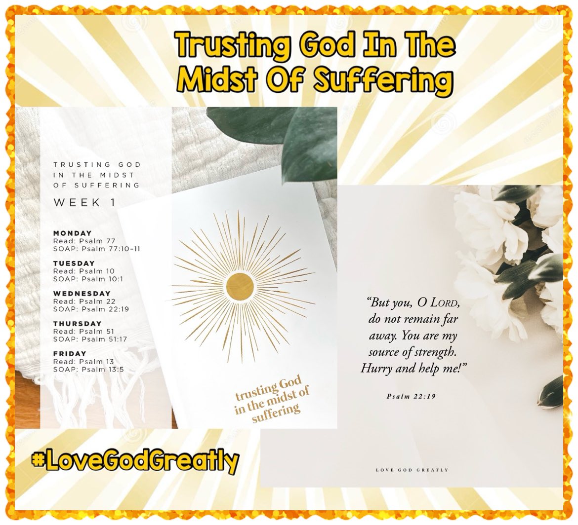 velmajohnston's tweet image. ☀️🧡BEGINNING WEEK 1🧡☀️

Below are this week’s Memory Verse and Reading Plan for those of you following along with me🥰

#LoveGodGreatly #BibleStudy 
#LGG #TrustingGodInTheMidstOfSuffering  #Sorrow #Lament #SundaySelfCare