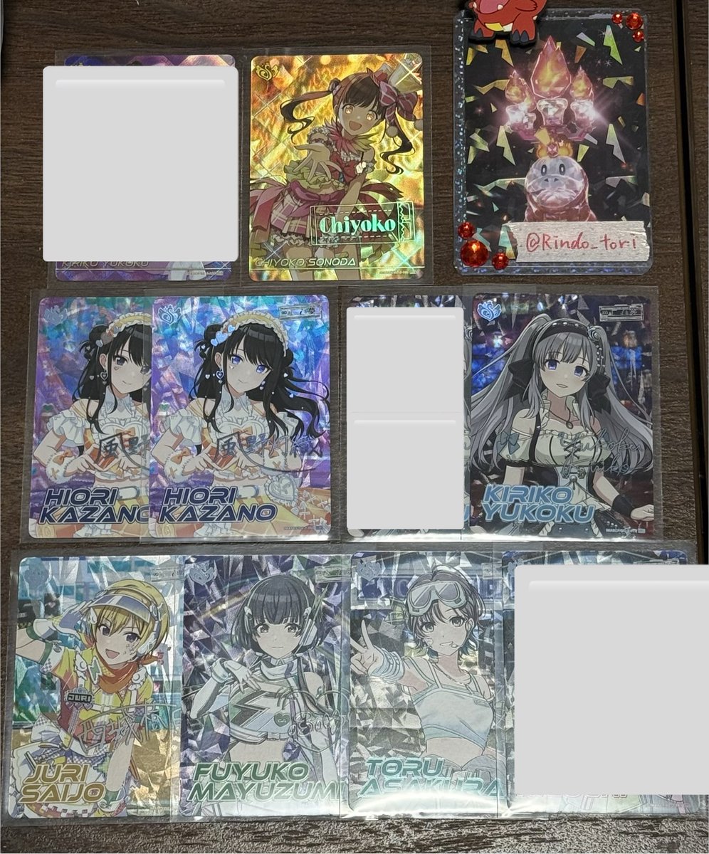 Rindo_tori's tweet photo. [交換] アイドルマスター 
シャイニーカラーズ  シャニマス
カードフォリオ

譲→画像1参照

求→MR、SSRルカ、羽那
　　>>FF様分(SSR三峰)

枚数をまとめきれておりませんがN、R、SRのコメティック以外のキャラ↔︎ルカ(コメティック)との交換も募集中です🙇‍♀️ https://t.co/rADAkiWMeP