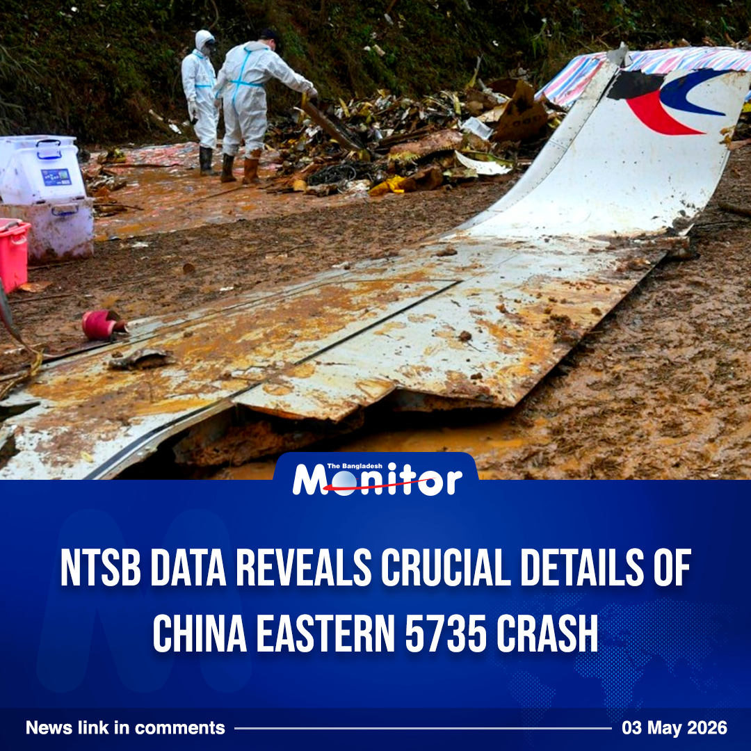 bdmonitornews's tweet image. The released materials include the FDR contents, email correspondence between the NTSB and China's Civil Aviation Administration of China (CAAC), and a July 2022 data download report.

#Bangladeshmonitor #AviationNews #news #NTSB #China