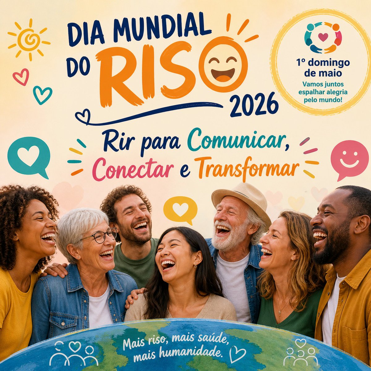 RisoVital's tweet photo. Dia Mundial do Riso - hoje, lembra-te:
O #riso não é só uma reação.
É uma escolha.
É uma linguagem.
É um encontro.
✨ Usa o riso para te aproximares.
✨ Usa o riso para cuidares.
✨ Usa o riso para comunicares com humanidade. https://t.co/zGwNiuAw9m