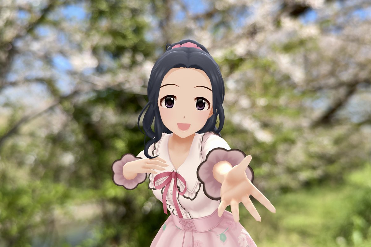 #デレステ・デレスポARエピソード
前髪がぱっつん又は真ん中分けで、特徴的なホクロ等がない人ならば、撮影後に左右反転できるので使えるポーズが2倍です
これを利用して「左利きだから左手が先に出る江上さん」をよく作ります
※これは雪乃ちゃんっぽく1を反転