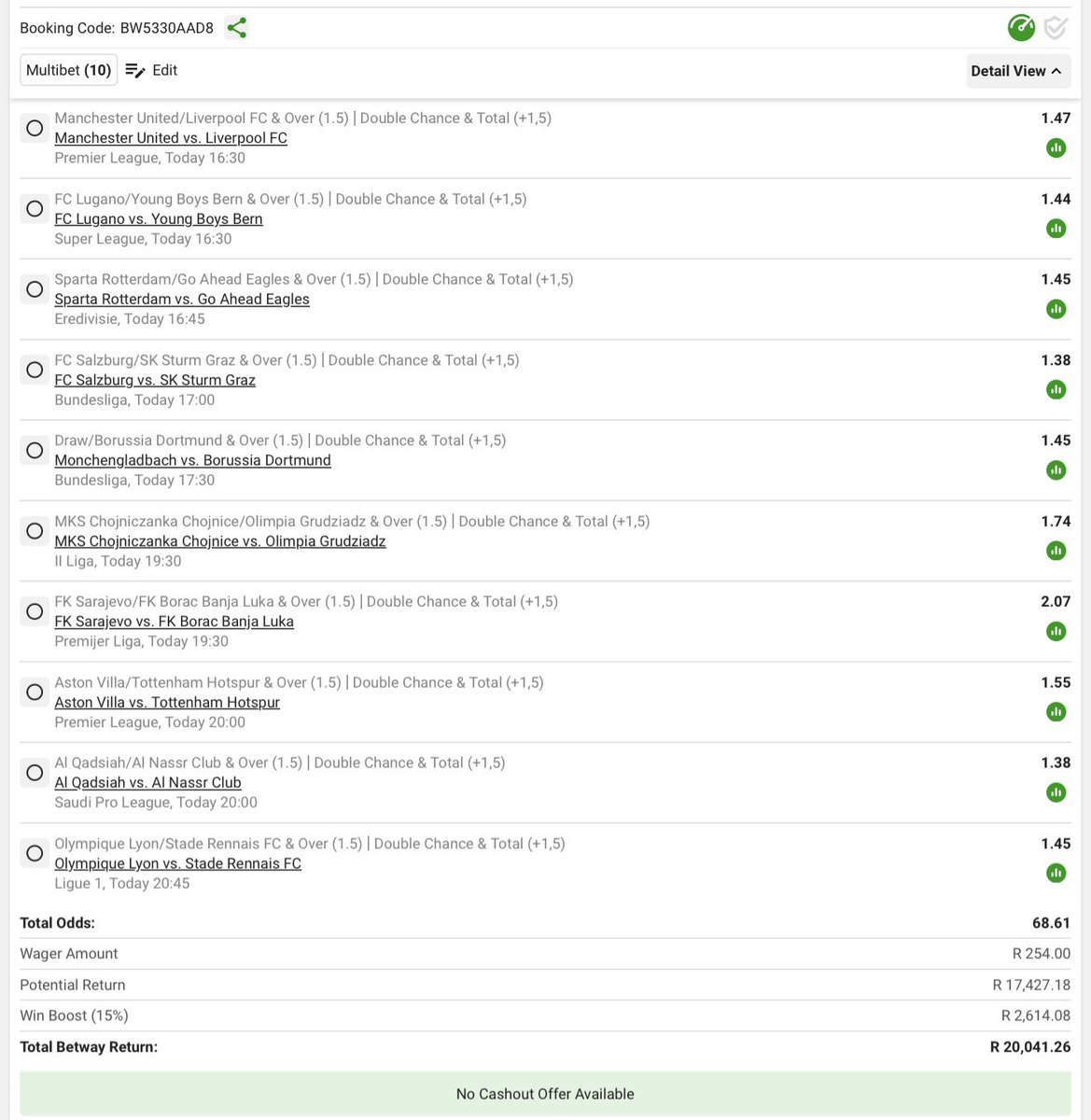 PoloB101's tweet photo. Double Chance Combos +52 Odds on 𝐁𝐄𝐓𝐖𝐀𝐘
------------------------------------------------------
𝐊𝐢𝐜𝐤 𝐎𝐟𝐟 𝐓𝐢𝐦𝐞 : Today⏰16H30
𝐂𝐨𝐩𝐲_𝐂𝐨𝐝𝐞: BW5330AAD8

𝐋𝐈𝐍𝐊𝐂𝐎𝐃𝐄: https://t.co/vWut8lzVdF https://t.co/hI4W5LfFPP